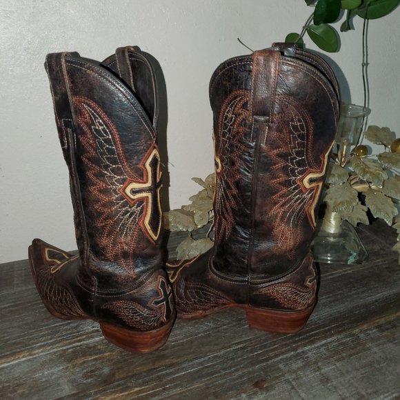 Retro 70s Western PECOS BILL Boot  Party Dance Women Sz 7.5 -8 Brown Logo NICE - Picture 3 of 11